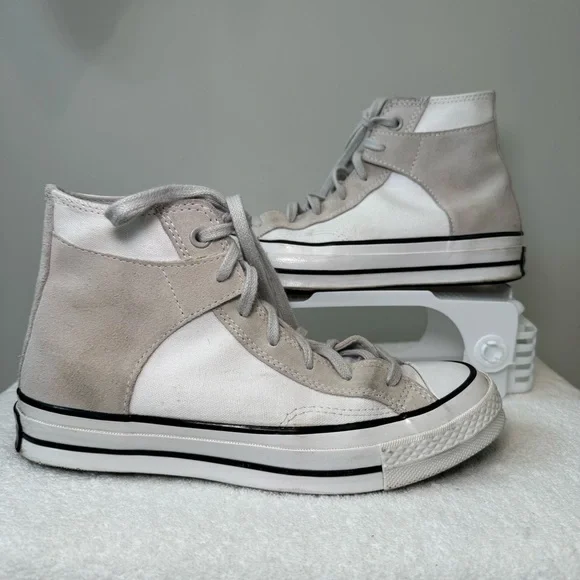 Converse Chuck 70‎ High White Mouse Shoes Casual Canvas Suede Mens 6 A01780C - Picture 8 of 9